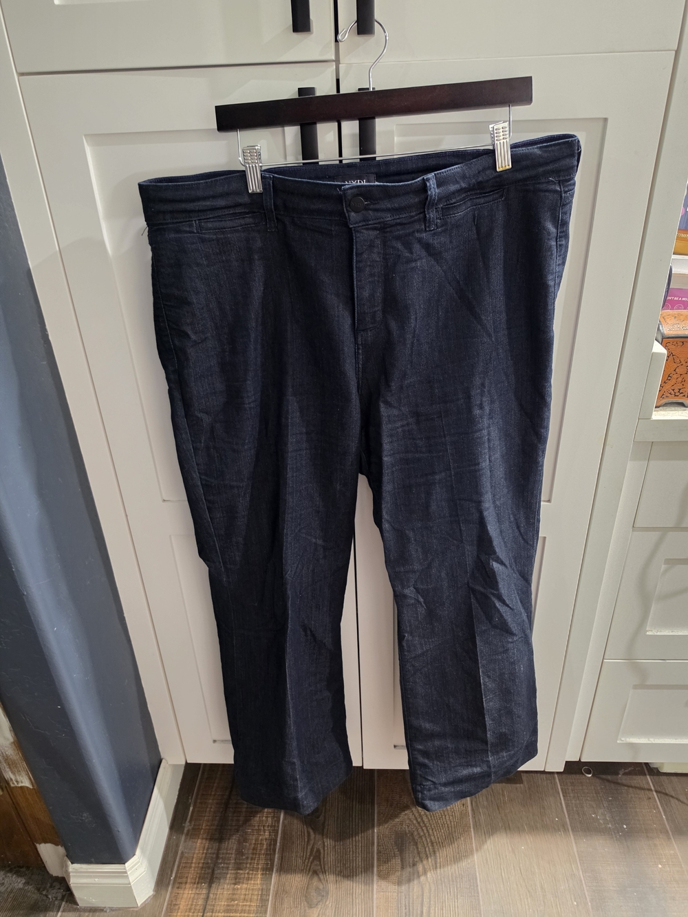 NYDJ Women's Dark Blue Wide Leg Jeans